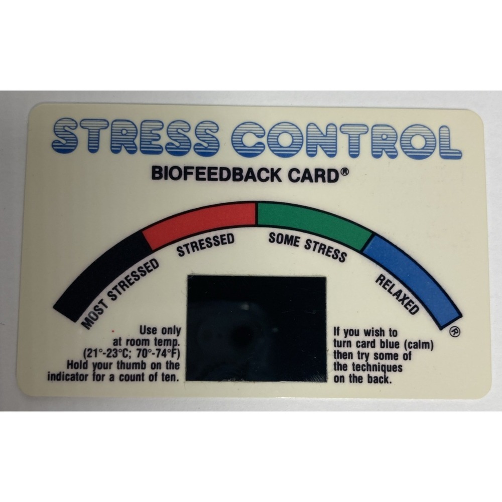Vintage‎ Stress Control BIOFEEDBACK Card  1989 SPC Ullico Family of Companies